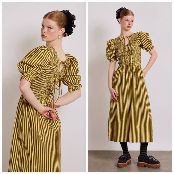 Damson Madder Dresses & Skirts - Damson Madder Bluebelle Reversible Midi Dress